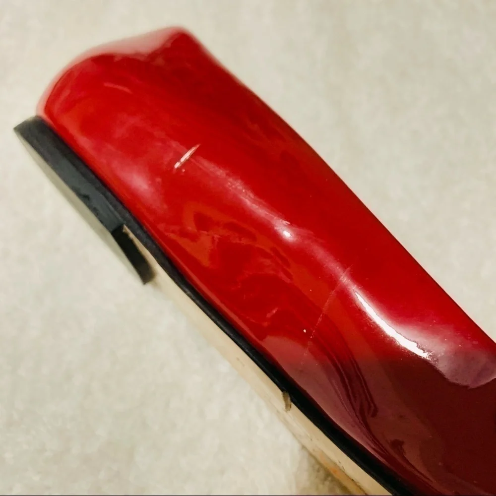 Authentic FERRAGAMO red Flat Varina shoes Size 5 - Picture 11 of 12